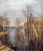 Levitan, Isaak Spring-inundation Sweden oil painting artist